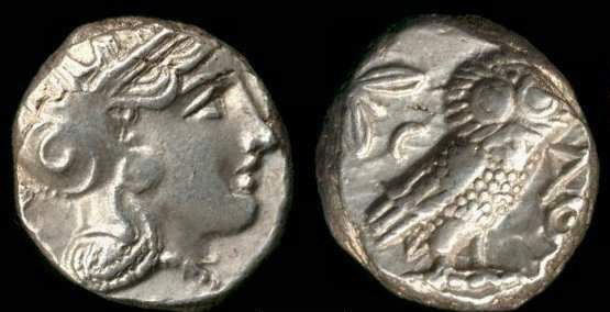 Athena - obverse; Owl - reverse