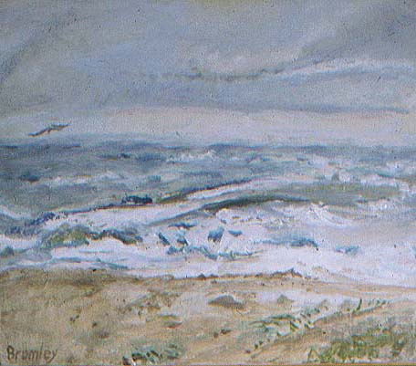 Virginia Beach, 1991; oil on canvas; approx. 12" x 14"