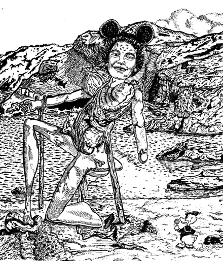 plate lithograph, "Paranoid Critical Mousketeer"; after Salvador Dali
