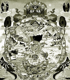 tibetan buddhism wheel of life mystic bird