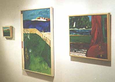 "Small Landscape", "South of France" & "Lake Scene"; all oil on canvas