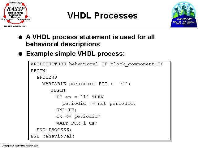 vhdl signal assignment process