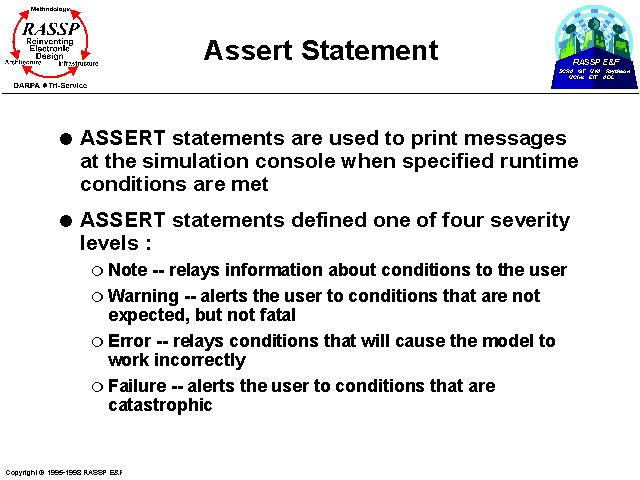 What Is Assertion Statement In Vhdl